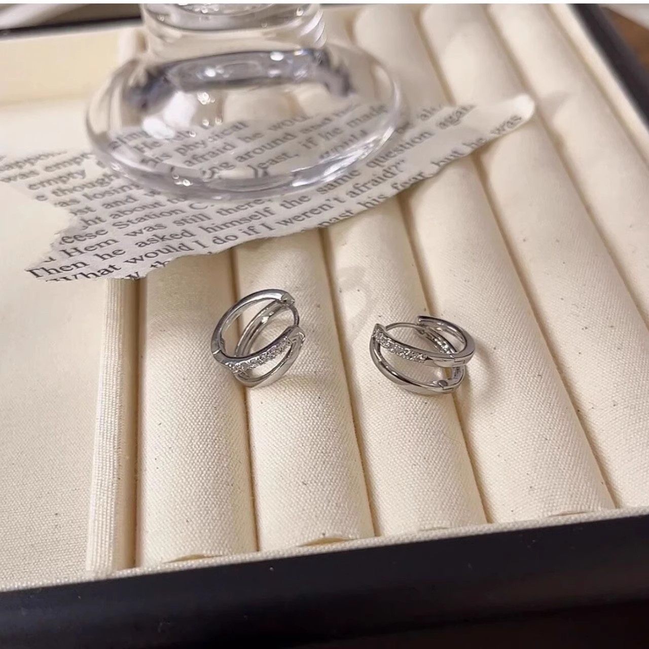 Zircon Non Removable Sleep Huggie Earrings