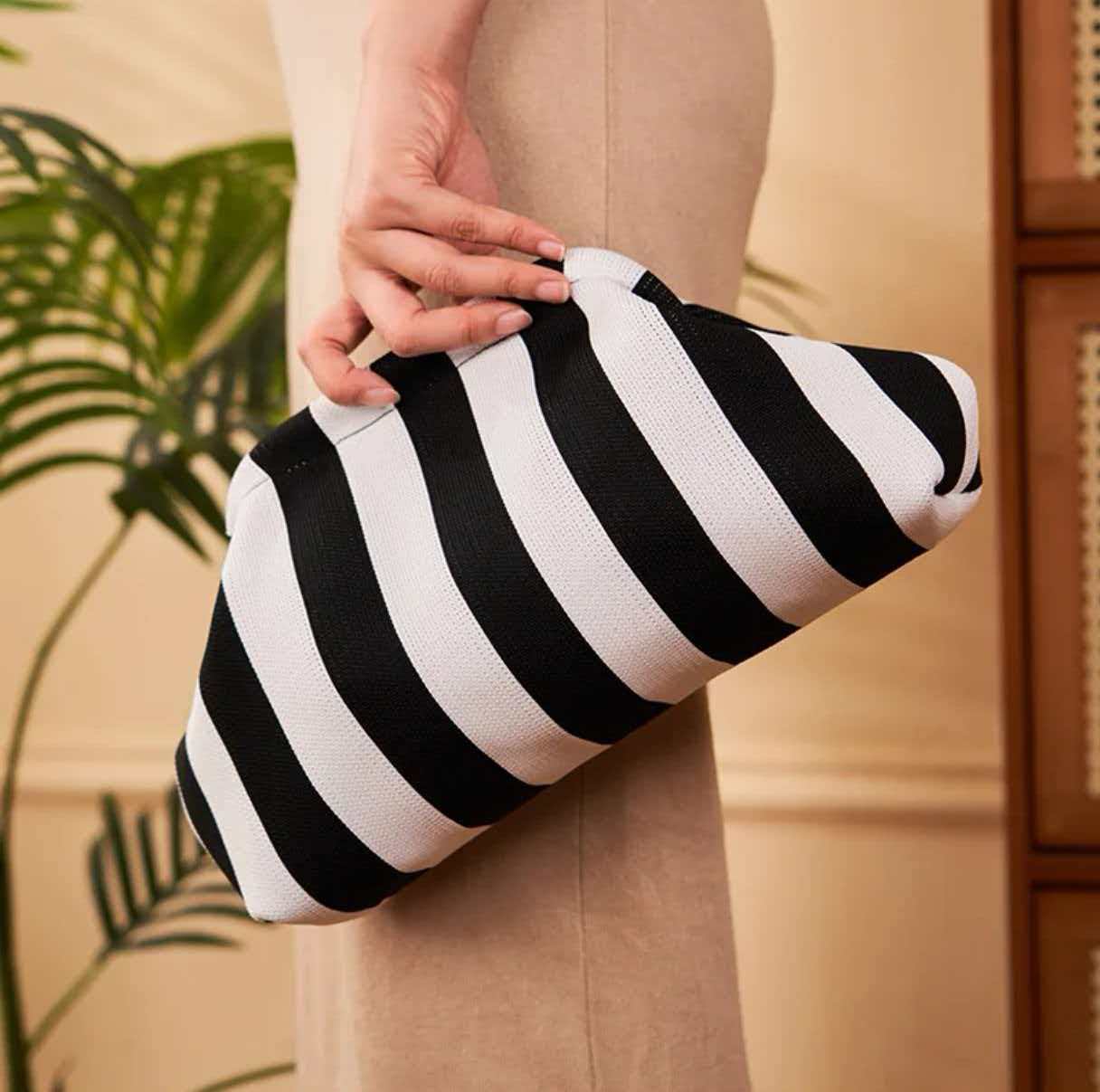 Striped Organizer Pouch