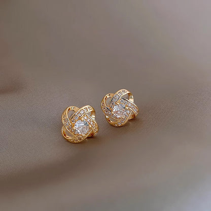Zircon Sparkling Classic Stud Earrings