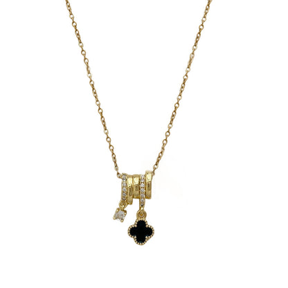 Four-leaf clover pendant necklace