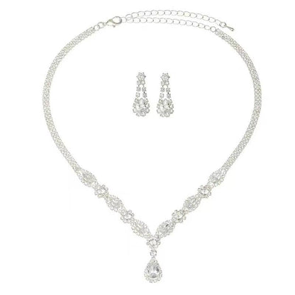 Waterdrop Tassel Necklace and Earrings
