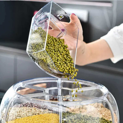 Divided Rotating Rice Bucket