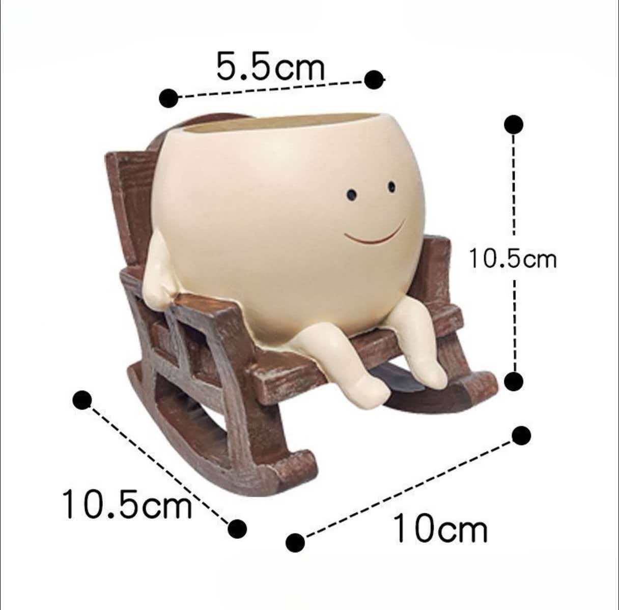 Rocking Smiley Face Planter