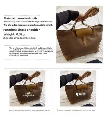 Casual Style Nylon Tote Bag