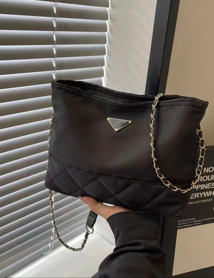 Black Quilted Chain Bag