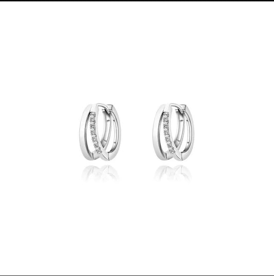 Zircon Non Removable Sleep Huggie Earrings