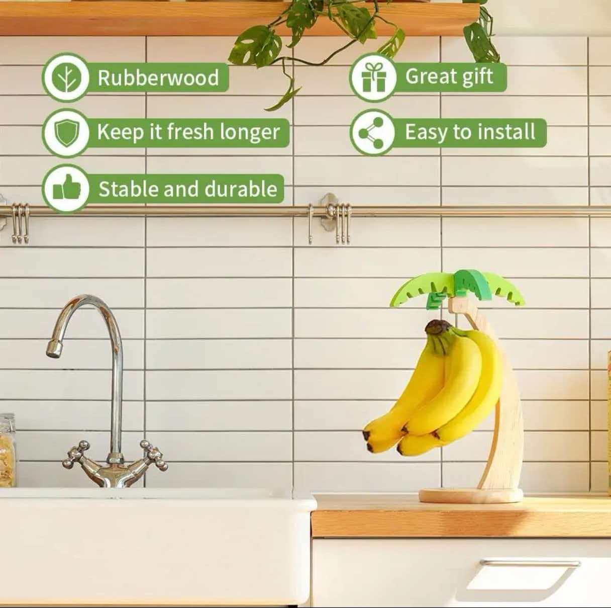 Wooden Banana Storage Rack