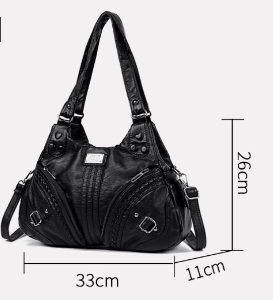 Women's PU Shoulder Crossbody Motorcycle Bag