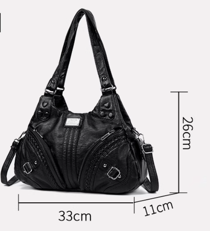 Women's PU Shoulder Crossbody Motorcycle Bag