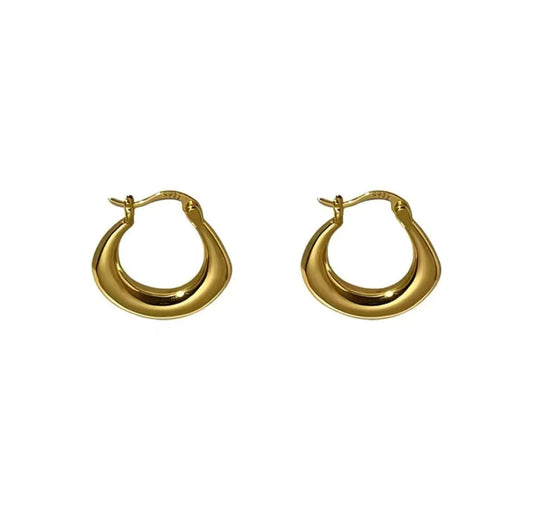 Sterling Plain Hoop Earrings