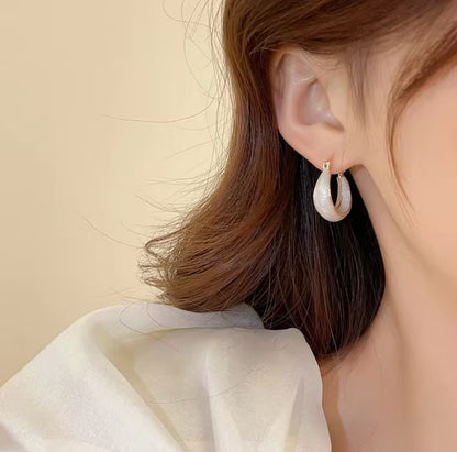 Enamel Hoop Earrings