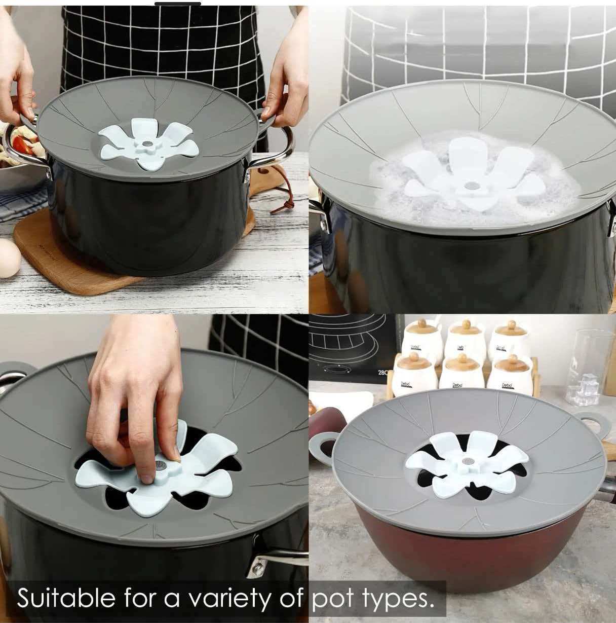 Silicone Spill-proof Pot Lid
