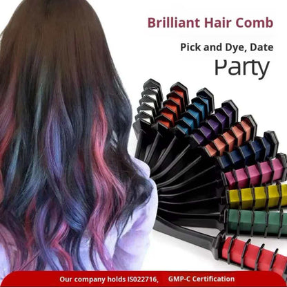 10-Color Hair Dye Comb