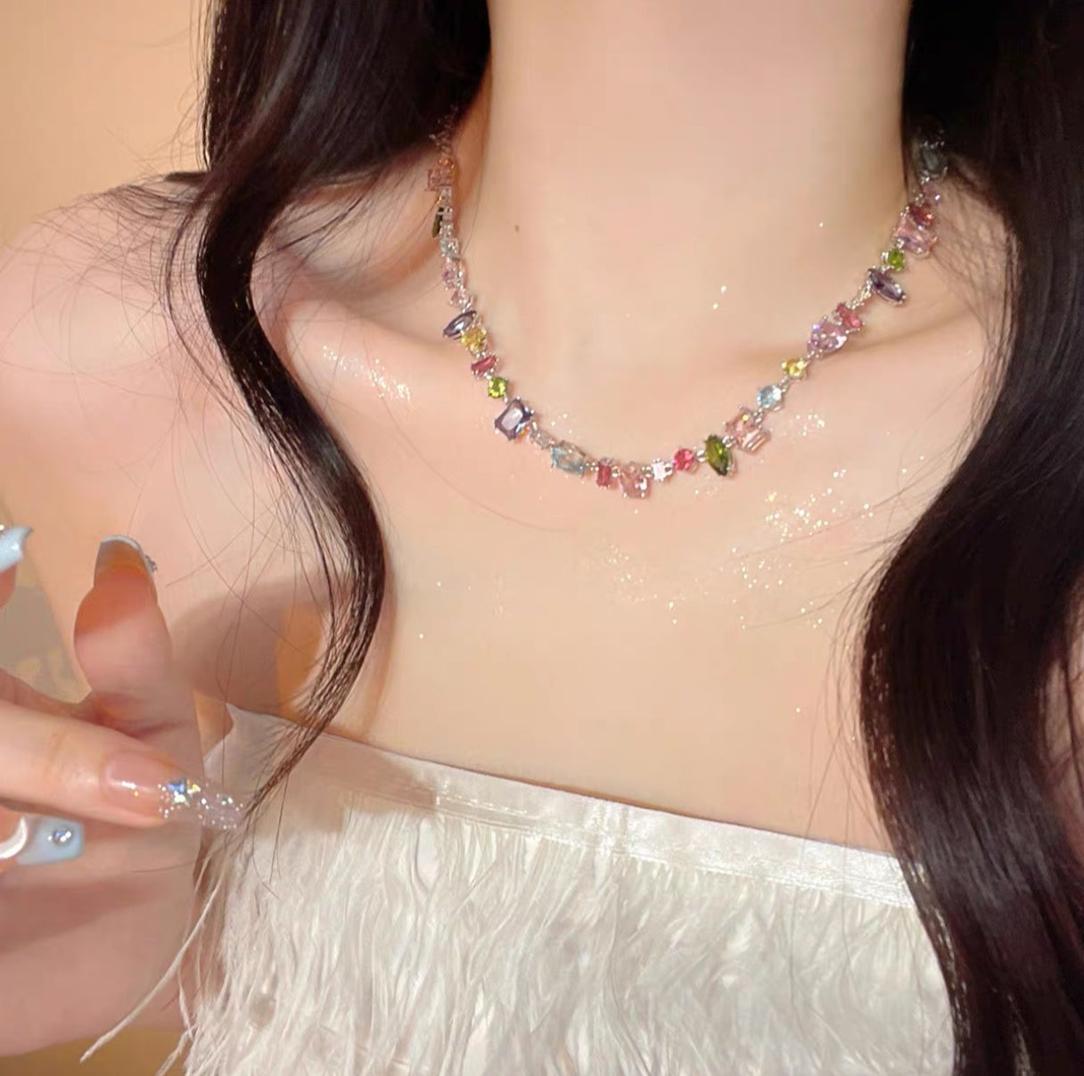 Colored Diamond Necklace