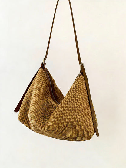 Natural Straw Weaving Tote Bag
