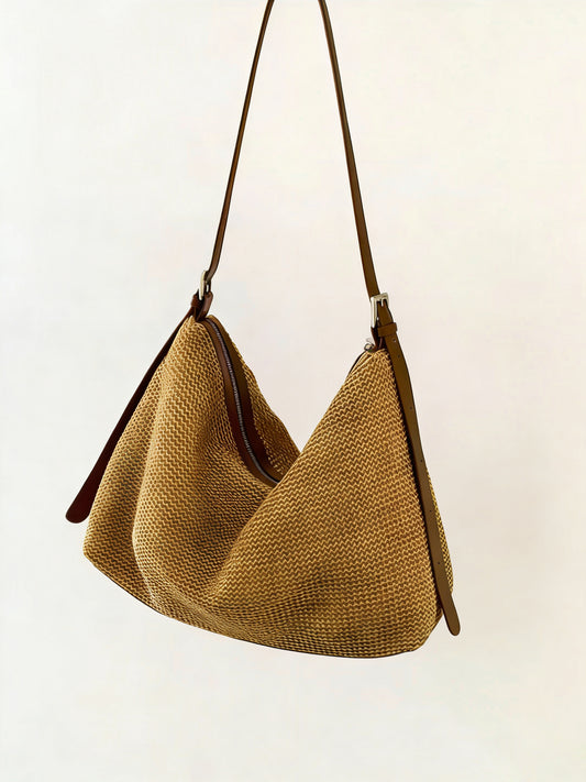 Natural Straw Weaving Tote Bag