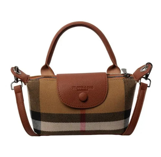 Plaid Canvas Bag Handheld Shoulder