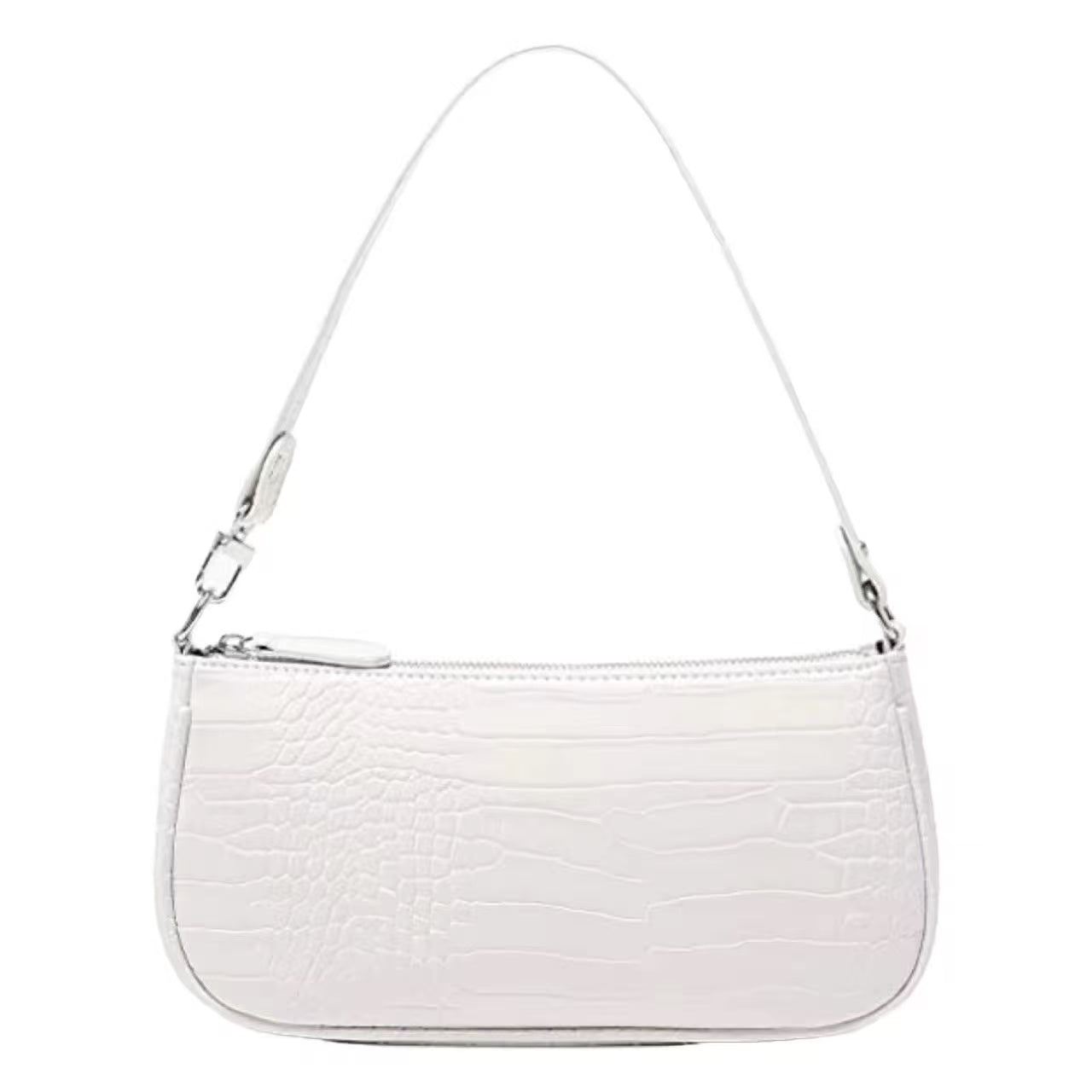 Classic PU Leather Small Shoulder Bag Zipper Clutch Purse