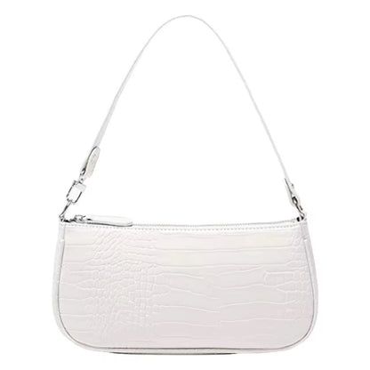Classic PU Leather Small Shoulder Bag Zipper Clutch Purse