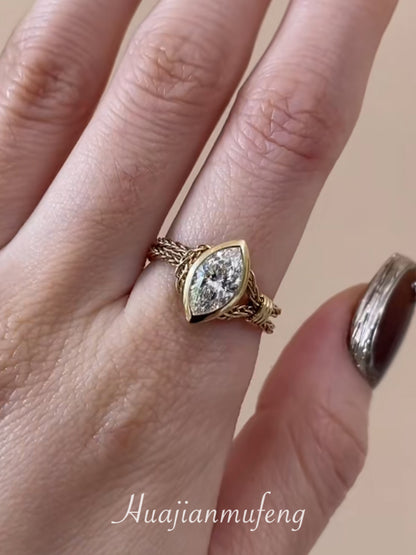 Marquise-cut Diamond Ring