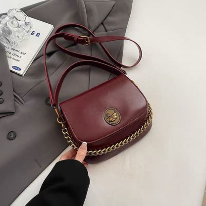 Vintage Lightweight Compact PU Crossbody Bag