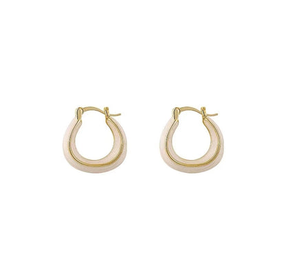 Enamel Hoop Earrings