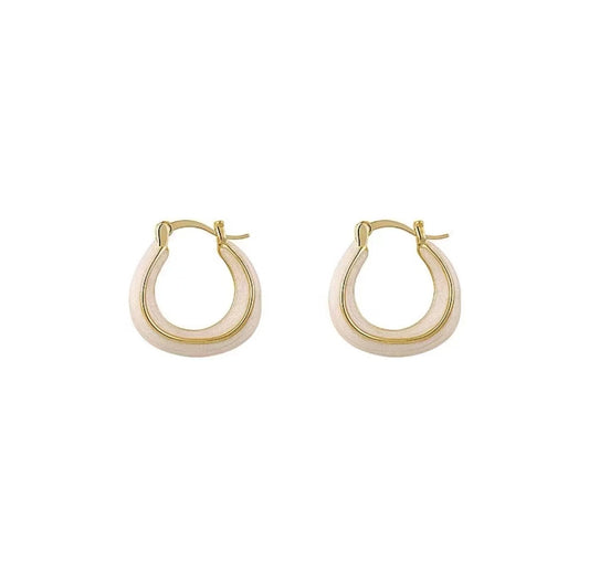 Enamel Hoop Earrings