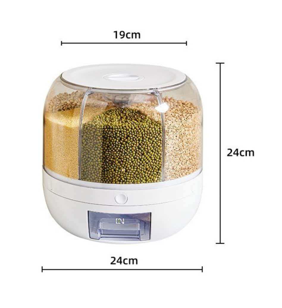 Divided Rotating Rice Bucket