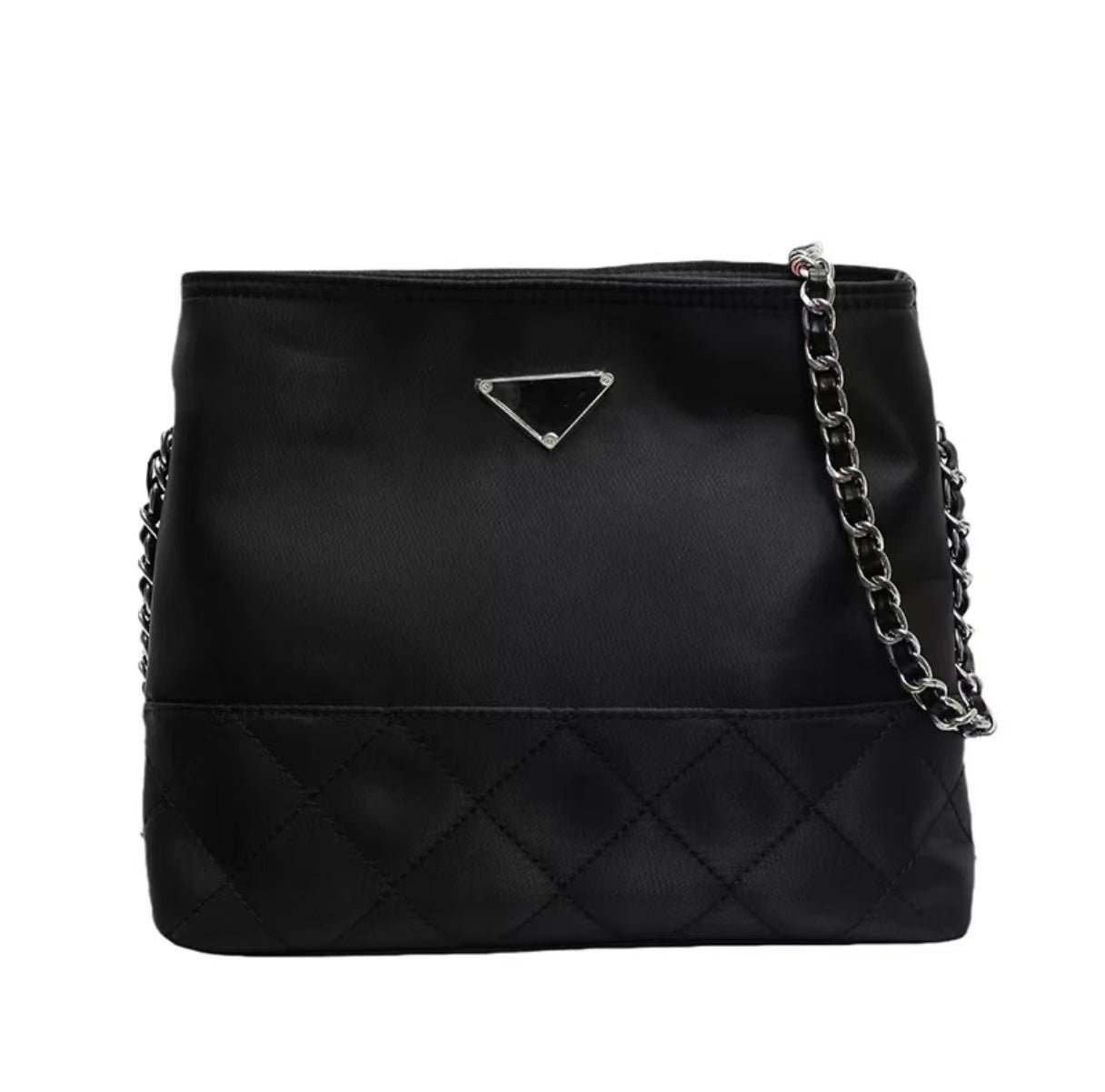 Black Quilted Chain Bag