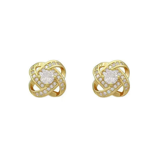 Zircon Sparkling Classic Stud Earrings