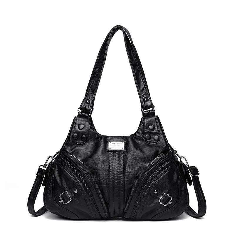 Women's PU Shoulder Crossbody Motorcycle Bag