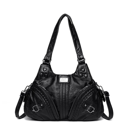 Women's PU Shoulder Crossbody Motorcycle Bag