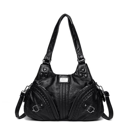 Women's PU Shoulder Crossbody Motorcycle Bag