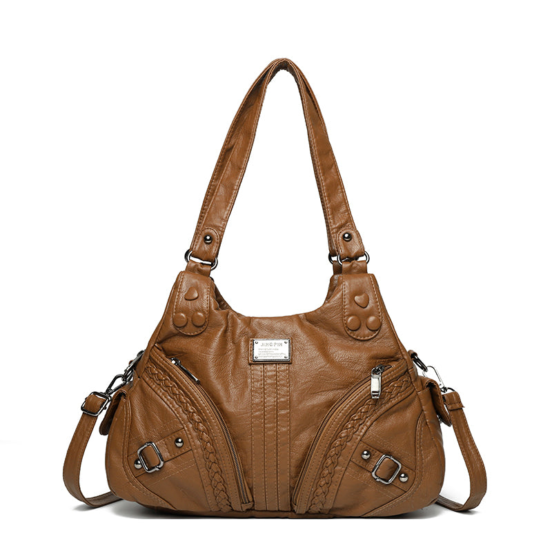Women's PU Shoulder Crossbody Motorcycle Bag