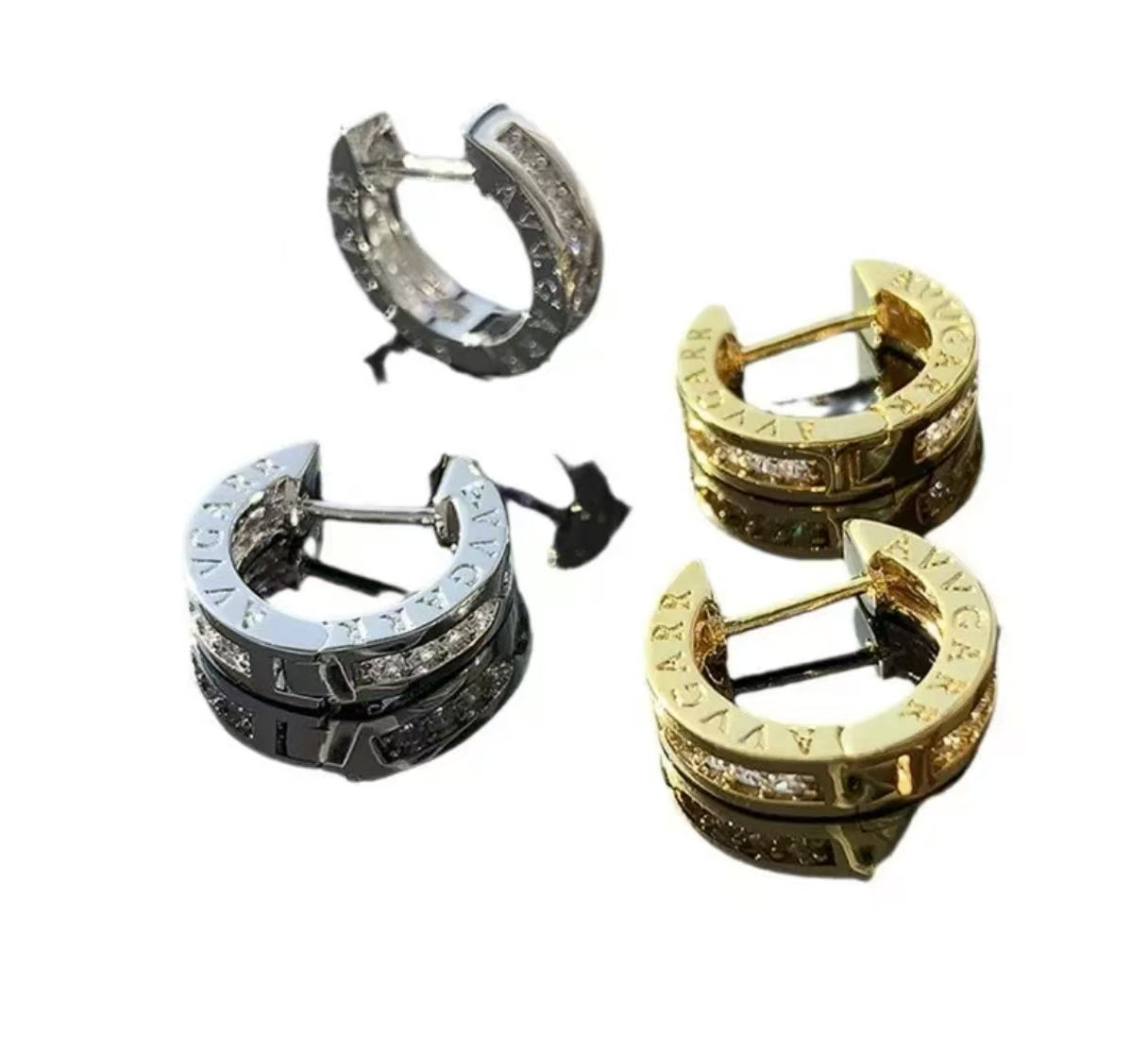 Plain Circle Stud Earrings