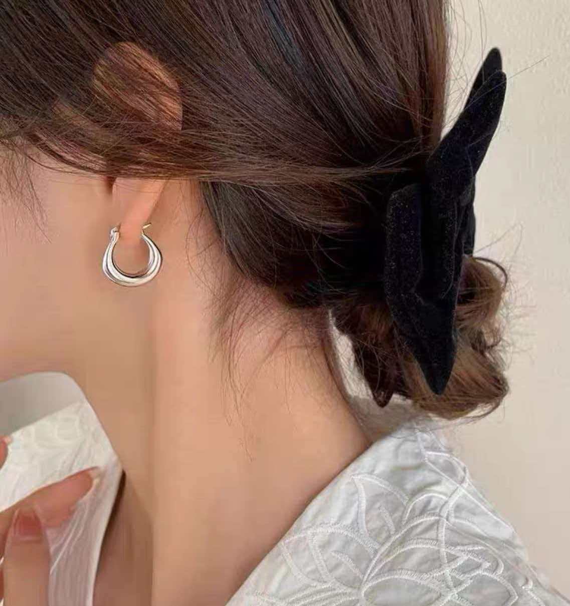 Sterling Plain Hoop Earrings