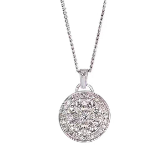 Lattice Compass Pendant Necklace