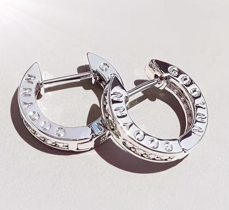 Plain Circle Stud Earrings