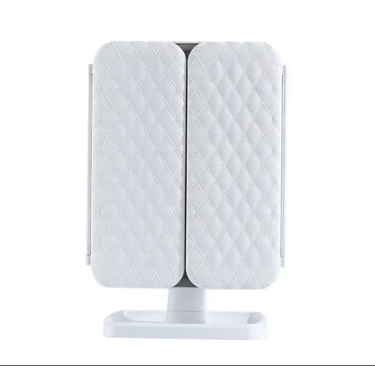 LED Tri-Fold Desktop Makeup Mirror