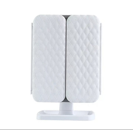 LED Tri-Fold Desktop Makeup Mirror