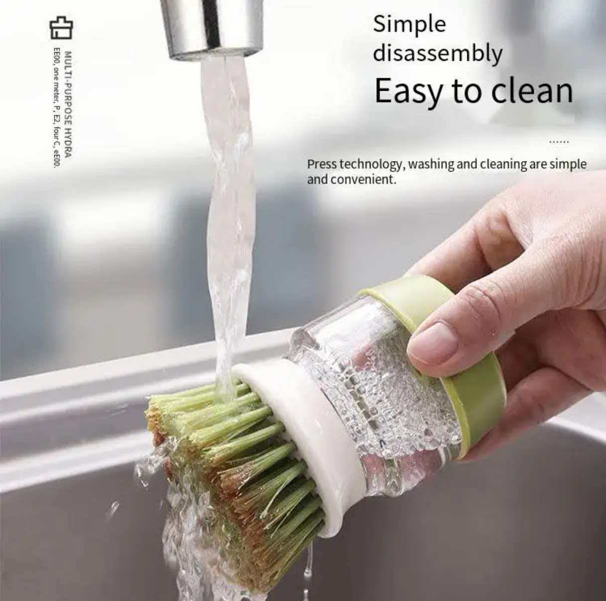 Soap-dispensing Lazy Dish Brush