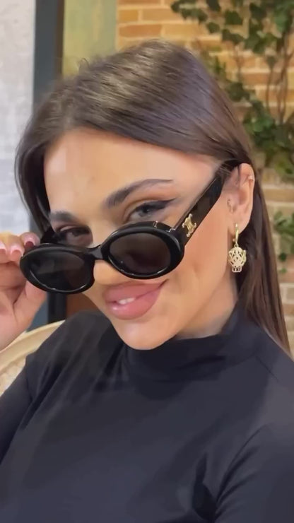 Vintage Oval Fashion Trendy Sunglass