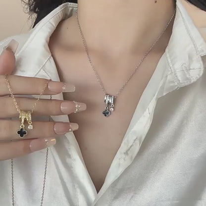 Four-leaf clover pendant necklace