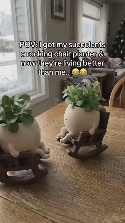 Rocking Smiley Face Planter