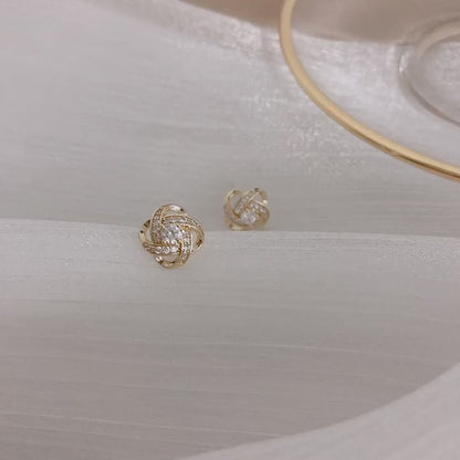 Zircon Sparkling Classic Stud Earrings