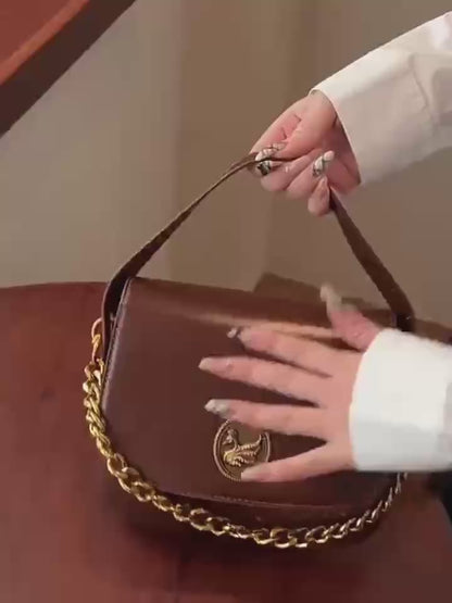 Vintage Lightweight Compact PU Crossbody Bag