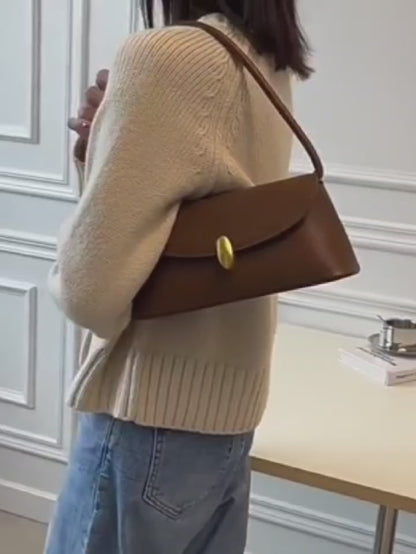 Women's PU Leather Underarm Bag Lightweight Casual Shoulder Purse