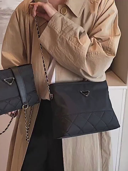 Black Quilted Chain Bag