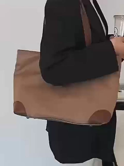 Casual Style Nylon Tote Bag